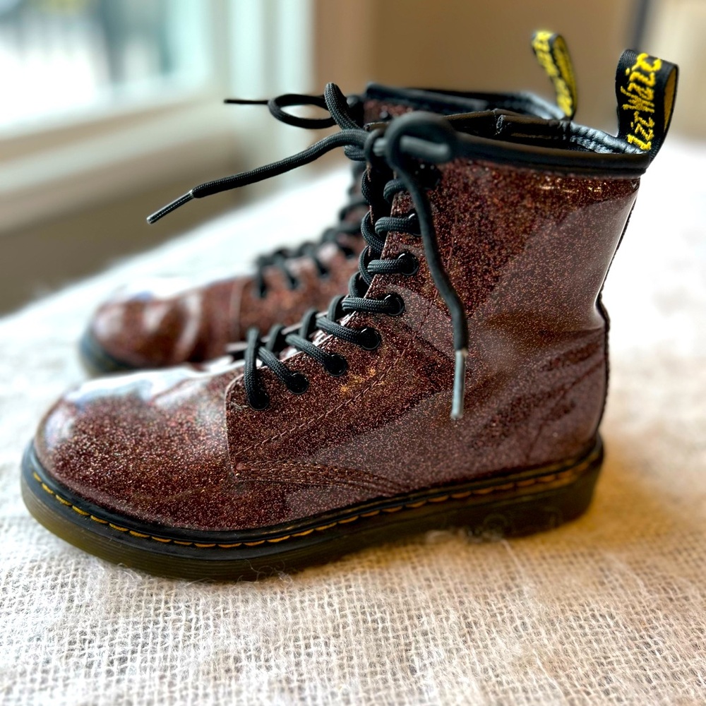 Dr. Martens 1460  Glitter J ankle Boots Size 3 girls